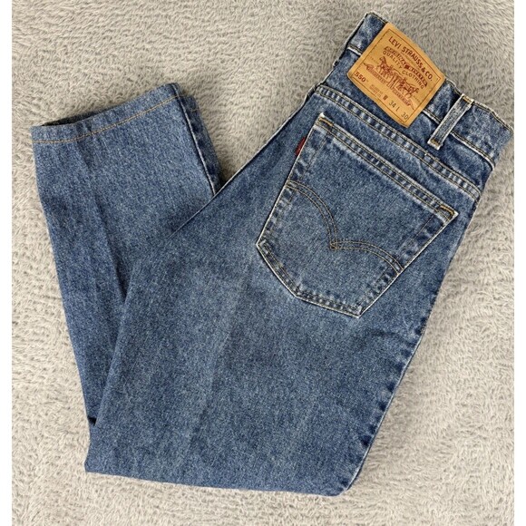 VTG Levis 550 Jeans Mens 34x30 Blue Relaxed Fit Tapered Leg Denim USA 90s READs - Picture 1 of 11